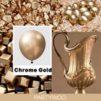 Metallic gold balloons for birthday and wedding decor