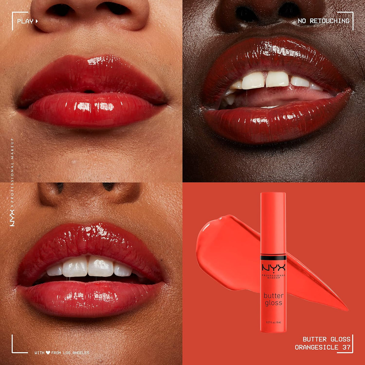 NYX Butter Gloss tube in orange shade