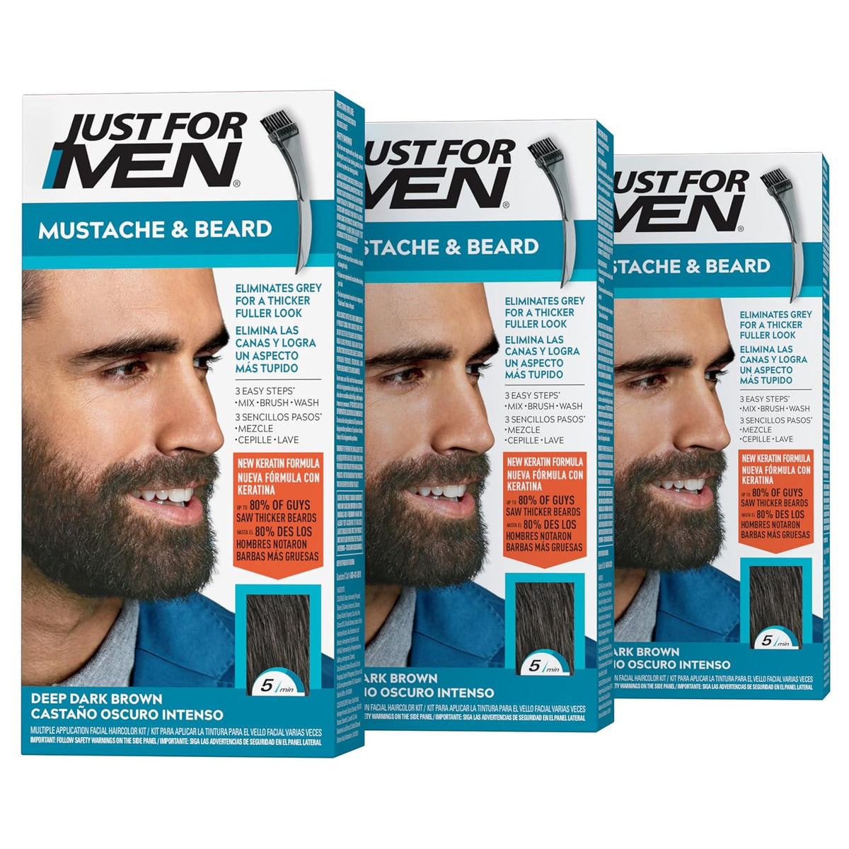 Just For Men M-46 Deep Dark Brown beard dye box