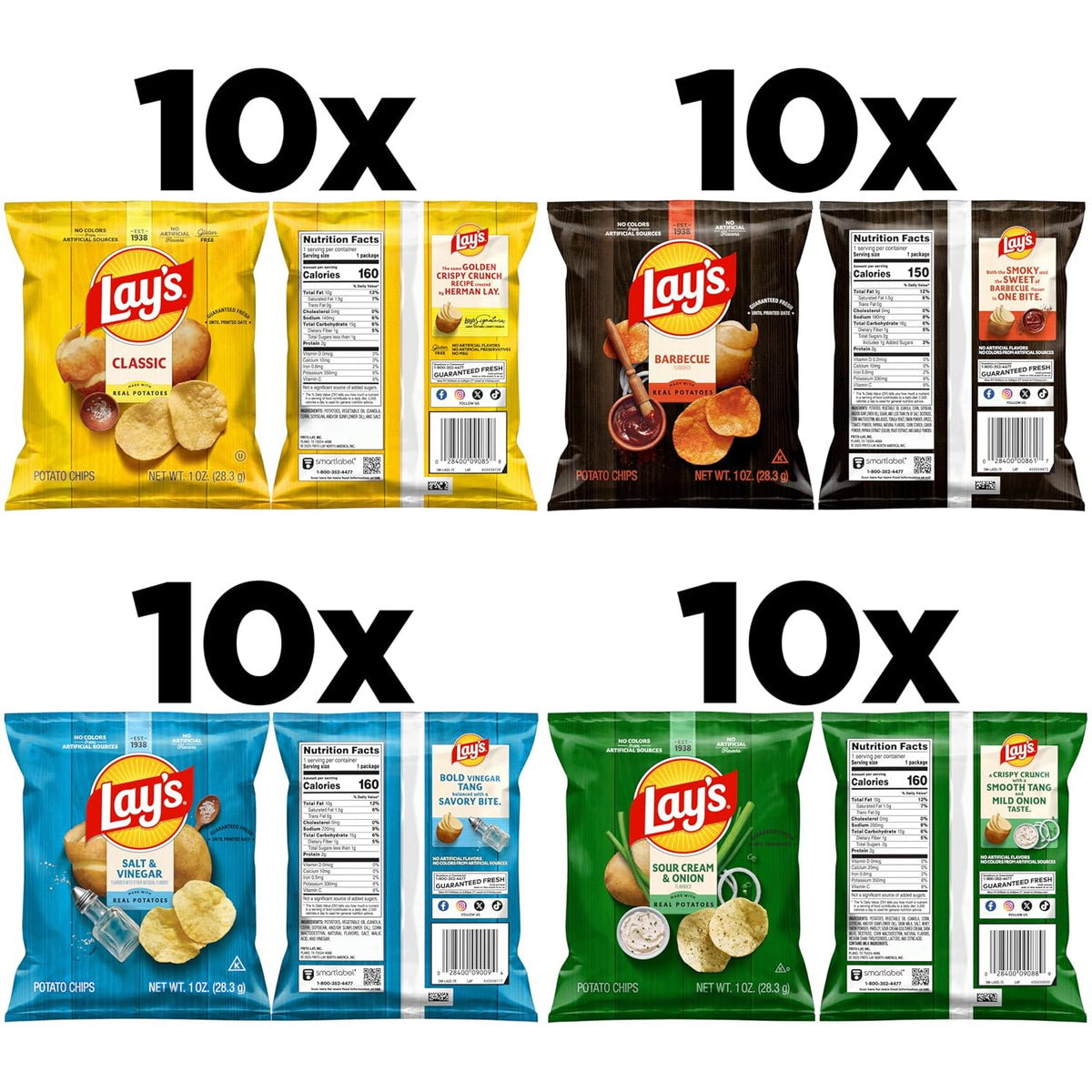 Lay's 1 oz snack bags bulk variety pack