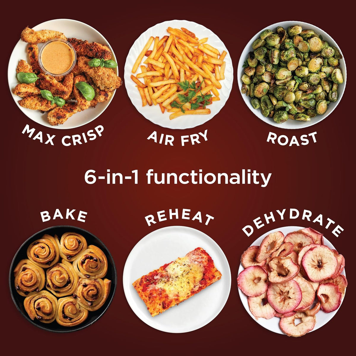 Grey Ninja 6 in 1 air fryer for family meals
