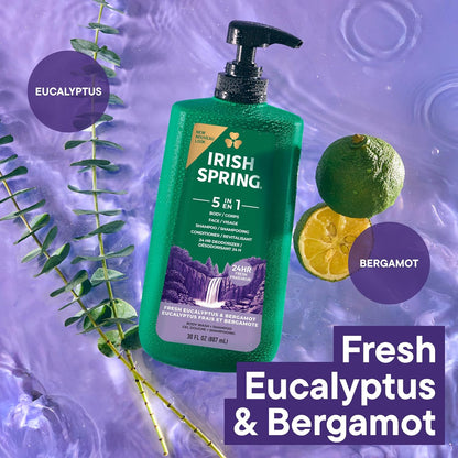 Irish Spring body wash bottle for gym travel and daily shower