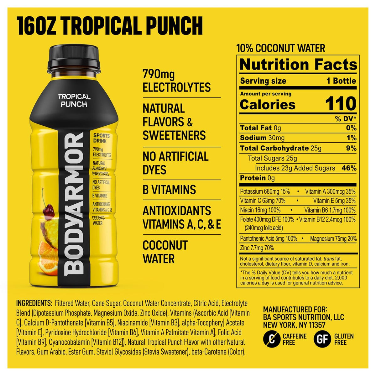 Tropical Punch BODYARMOR sports beverage pack