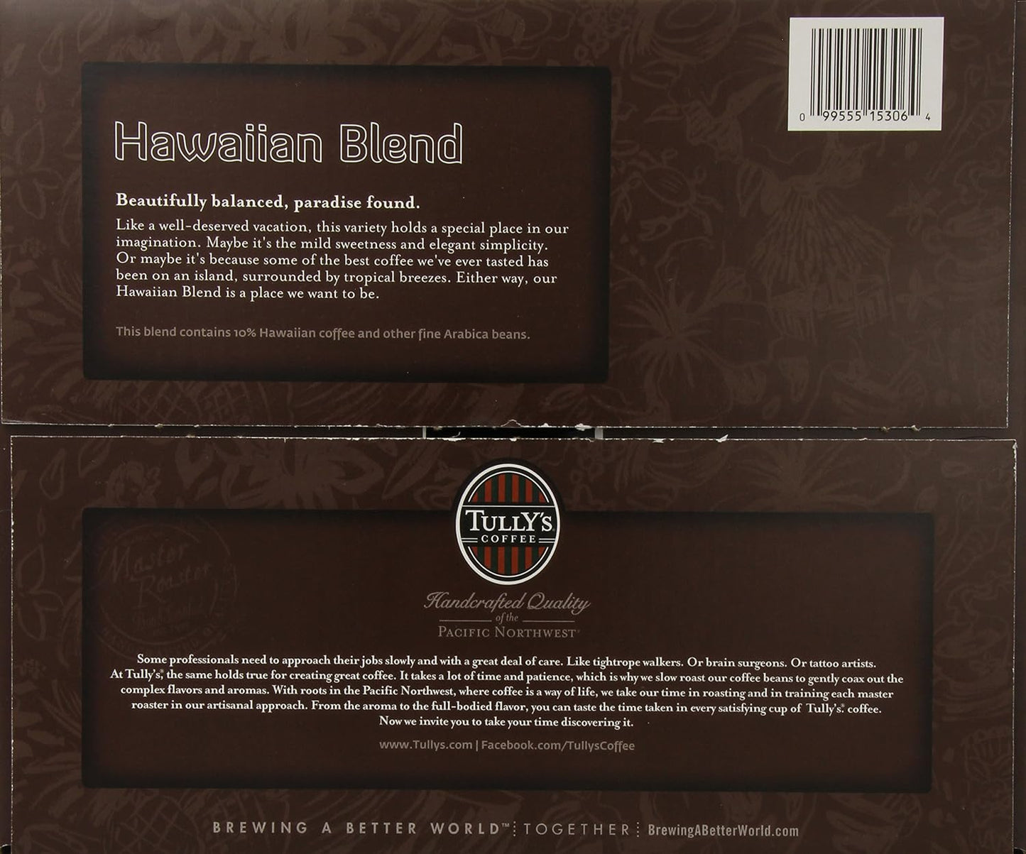 Tully's Coffee Hawaiian Blend K-Cups, 80 Count