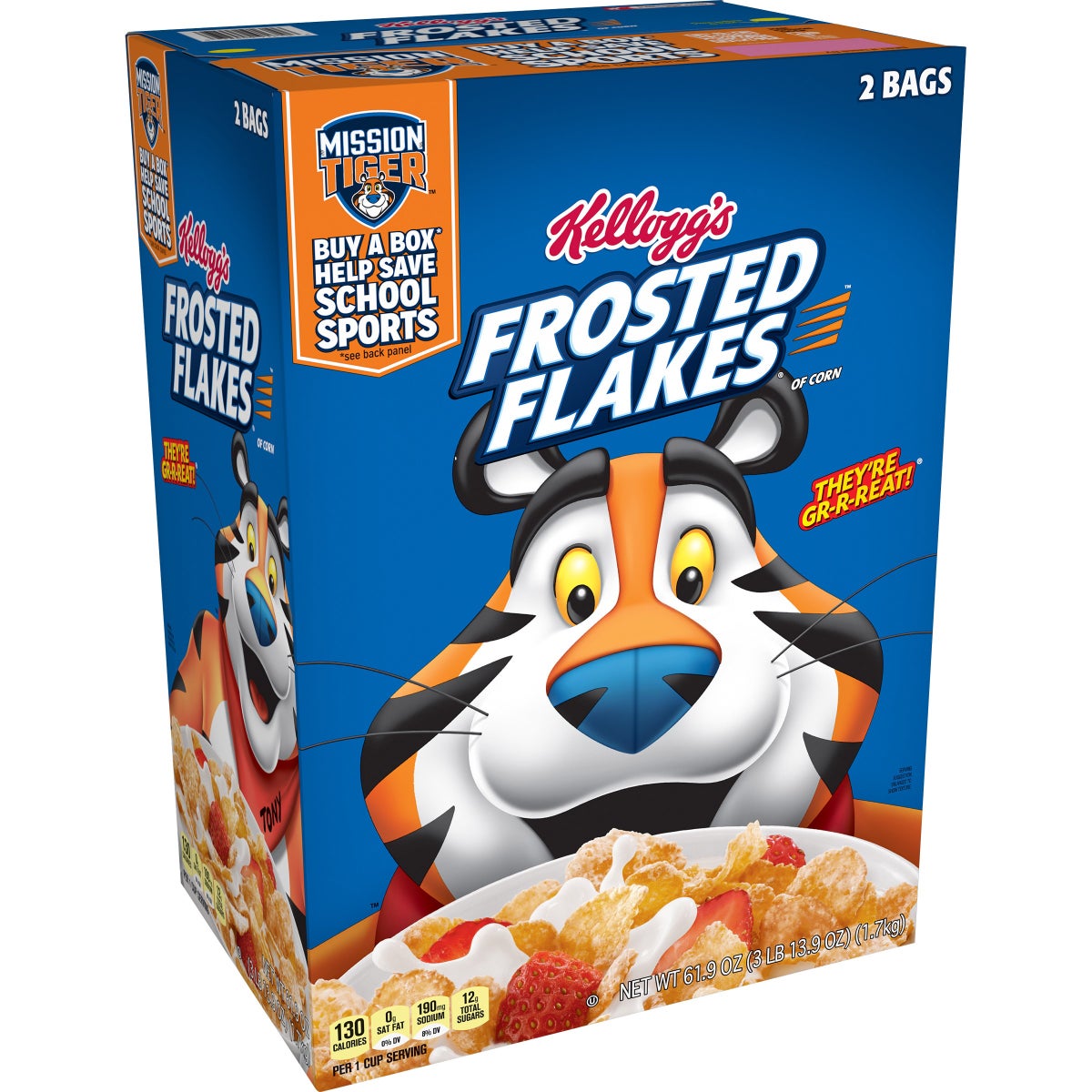 Kellogg's Frosted Flakes cereal 2-count box