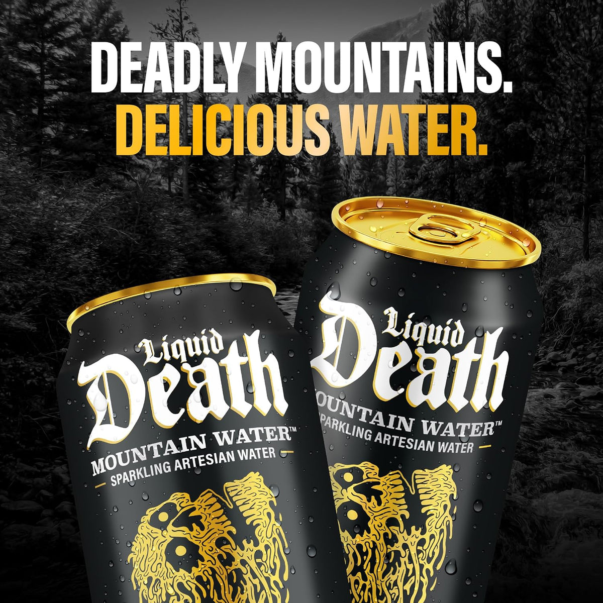 Liquid Death mountain water pack of 12 cans