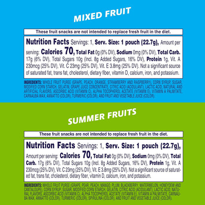 Welch's Mixed Fruit and Summer Fruits snack varieties