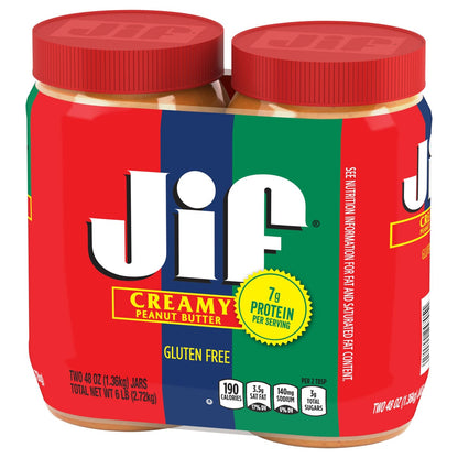 Jif peanut butter 48 oz twin pack