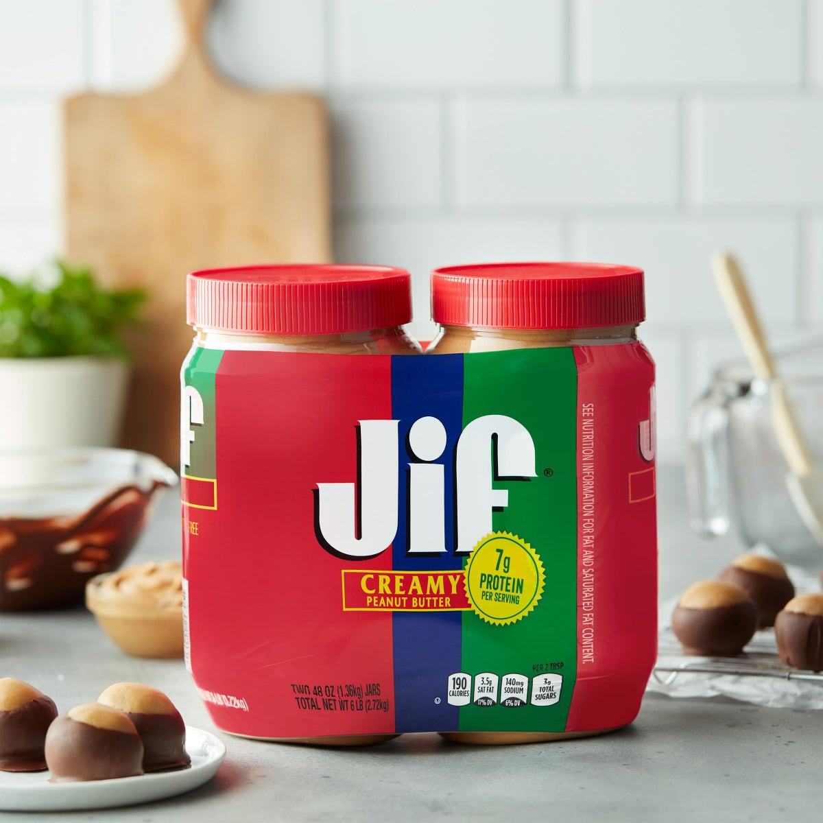 Jif creamy peanut butter family-size jars