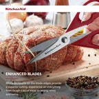 KitchenAid 8.72 inch red kitchen shears for food prep