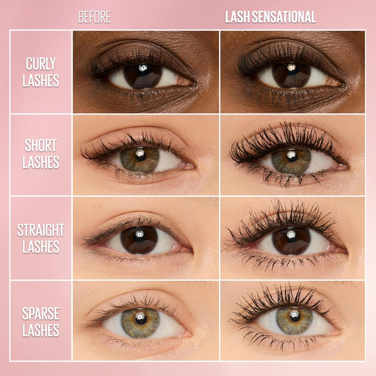 Washable Maybelline mascara with layered bristle brush