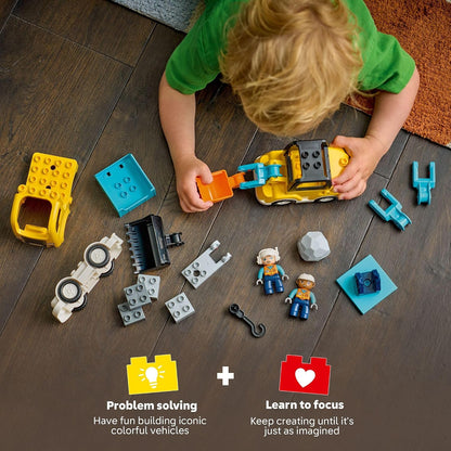 LEGO DUPLO digger and tow truck playset