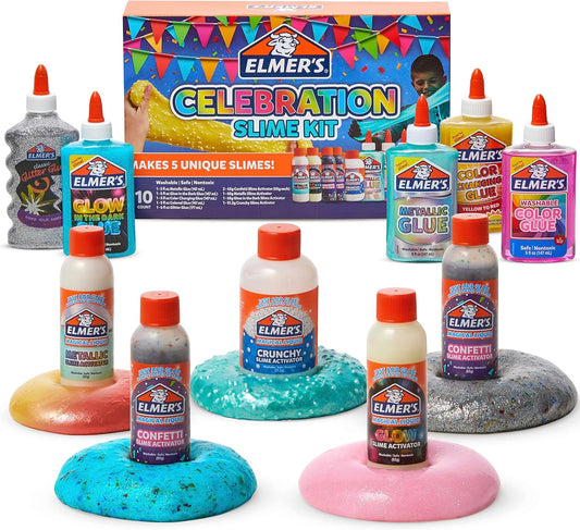 Elmer's slime activators and liquid glues kit