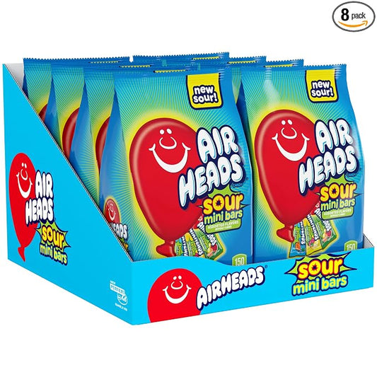 Airheads Mini SOURS candy bars variety pack 10 ounce bag