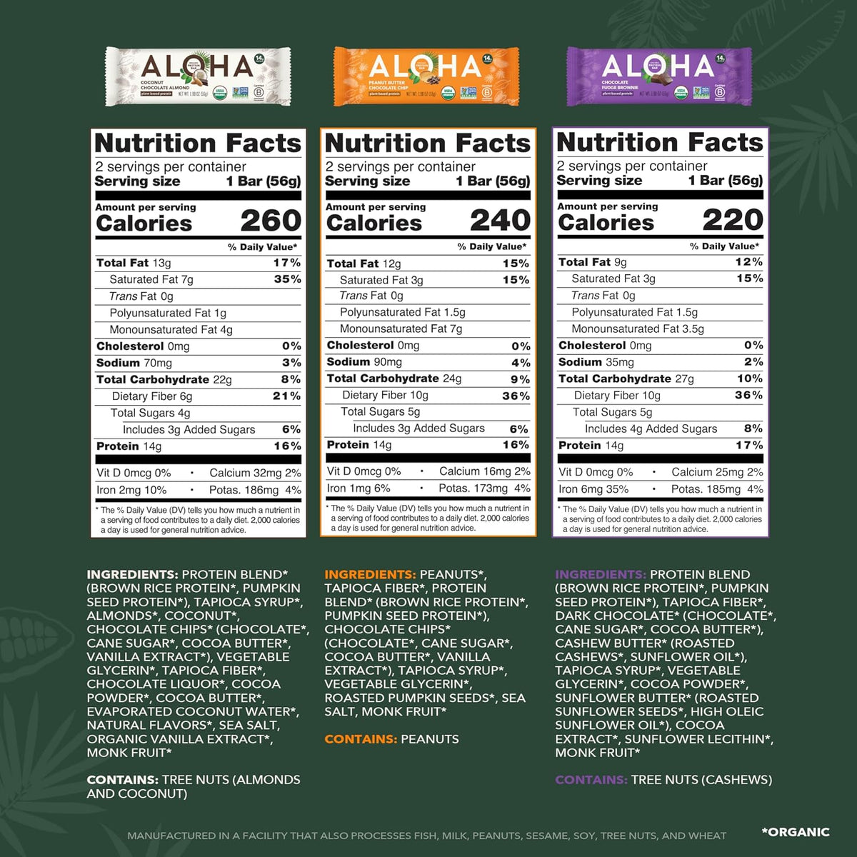 ALOHA organic snack bars for on-the-go fuel