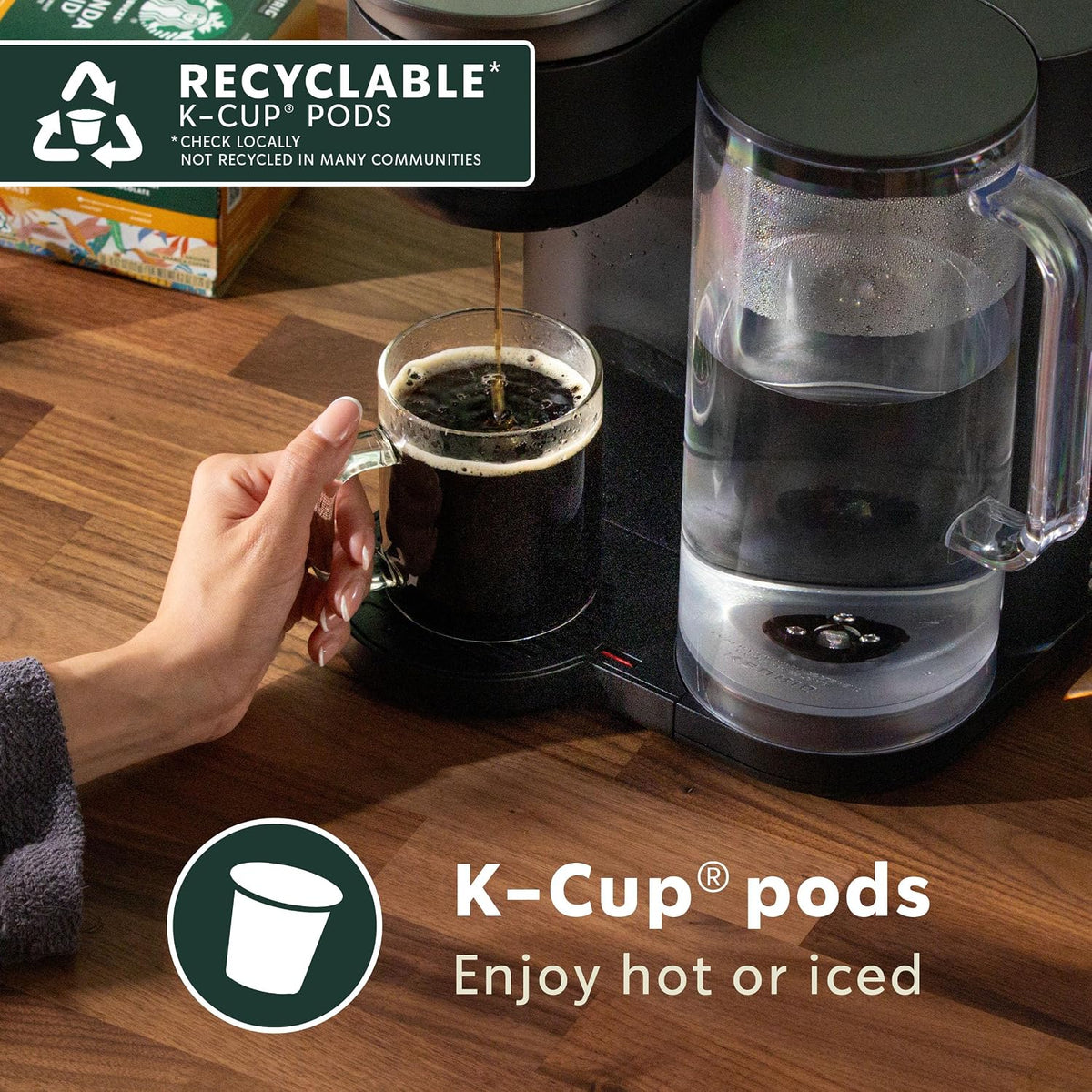 Decaf medium roast Starbucks single serve coffee pods