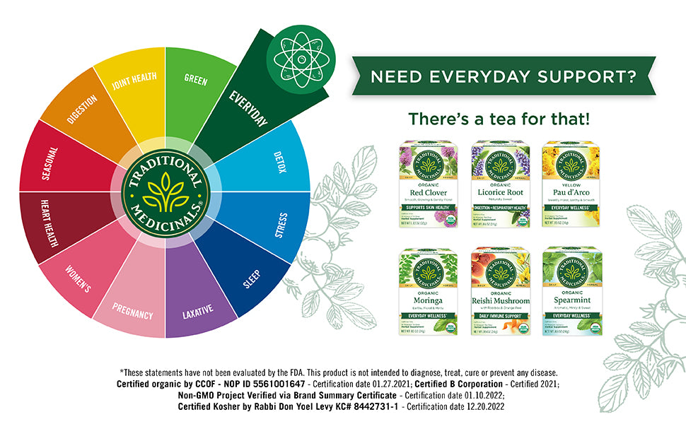 Visit the Traditional Medicinals Store — Traditional Medicinals Organic Spearmint, 16 Tea Bags - product image 51