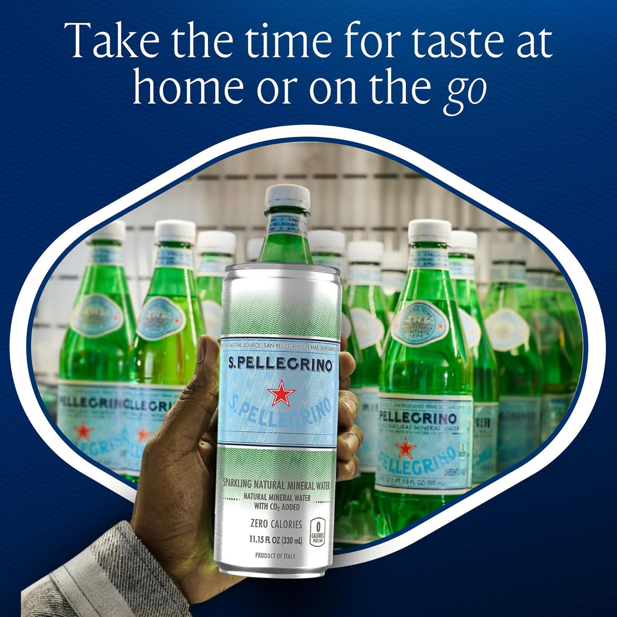 Zero calorie unflavored sparkling mineral water