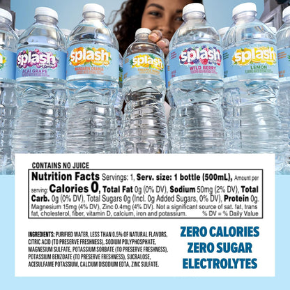 SPLASH REFRESHER 16.9 fl oz bottled water pack