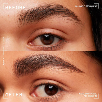 Waterproof vegan eyebrow pencil with spoolie end