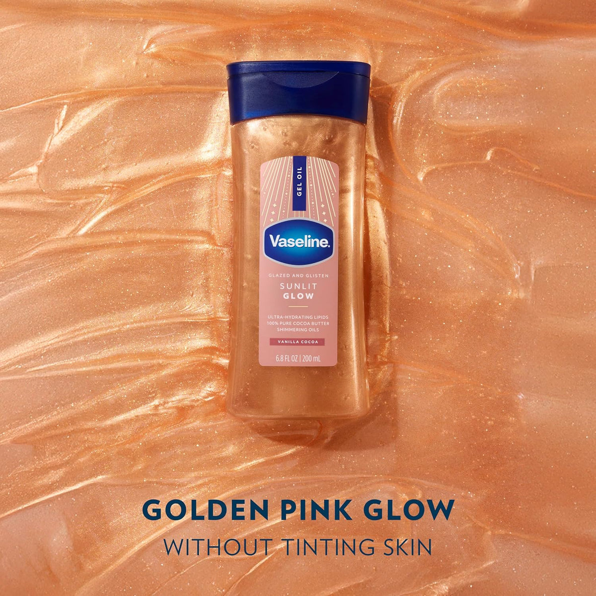 Sunlit Glow shimmering gel oil with cocoa butter fragrance