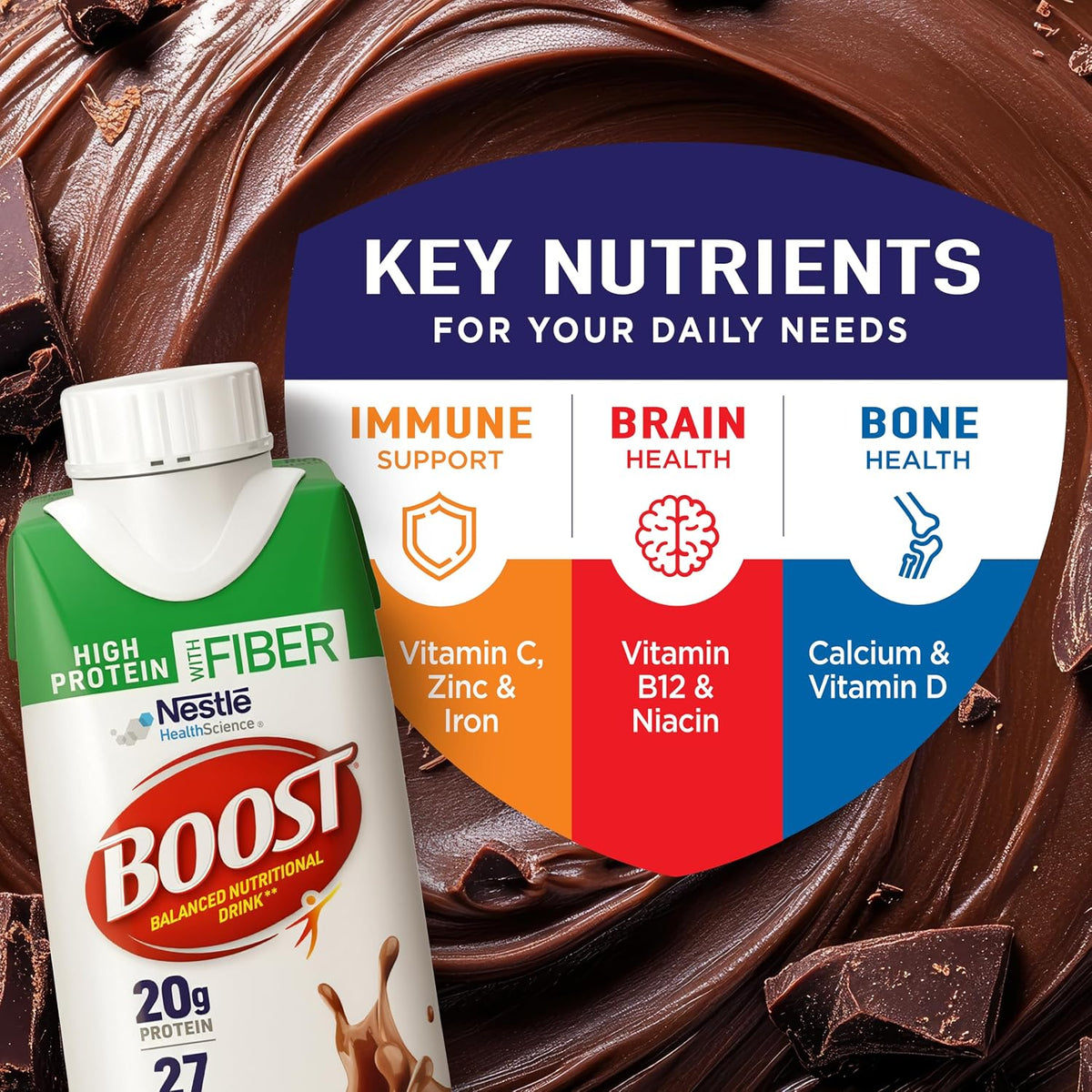 Chocolate protein drink 20g protein BOOST shake