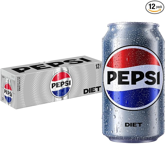 Diet Pepsi Cola Soda 12 fl oz cans pack of 12