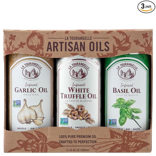 La Tourangelle basil garlic truffle infused oil set