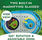 Kids' outdoor insect habitat with 360-degree viewing