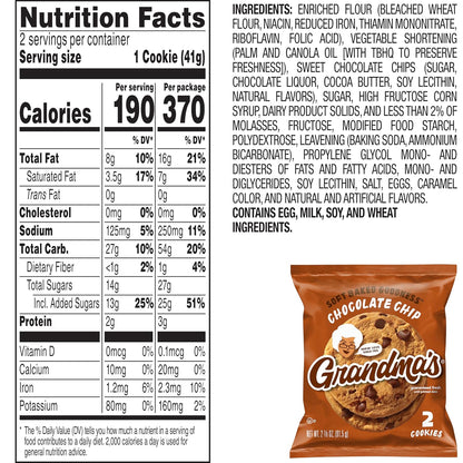 Grandma's Big Cookies 10 pack sweet treat