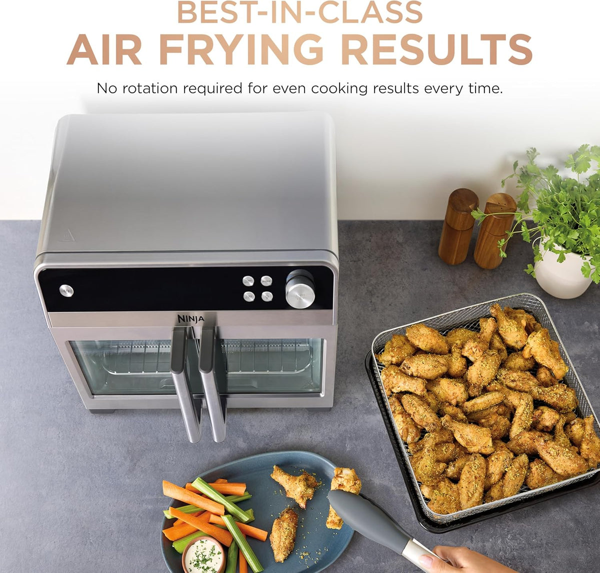 Ninja FO103 steel air fry oven with 10 cooking functions