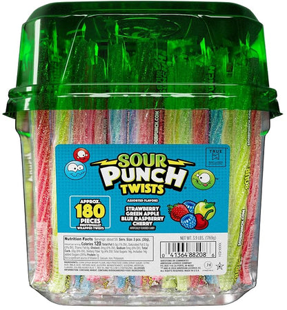 Sour Punch Twists assorted fruity sour chewy candy