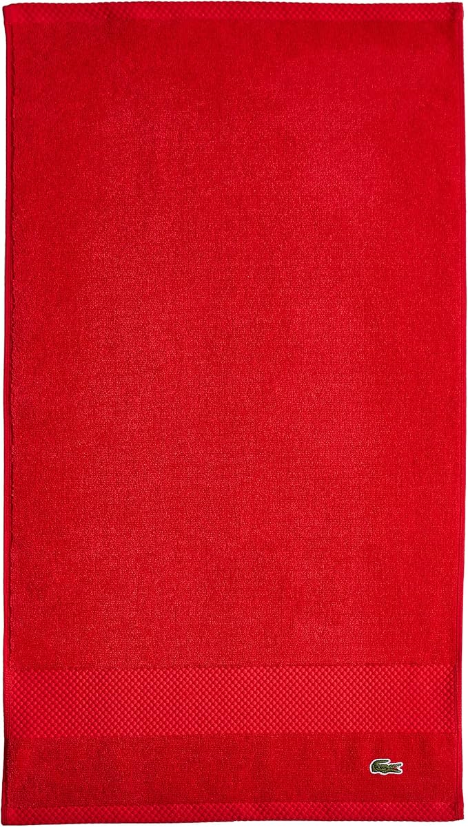Lacoste Heritage Supima cotton hand towel in Formula 1