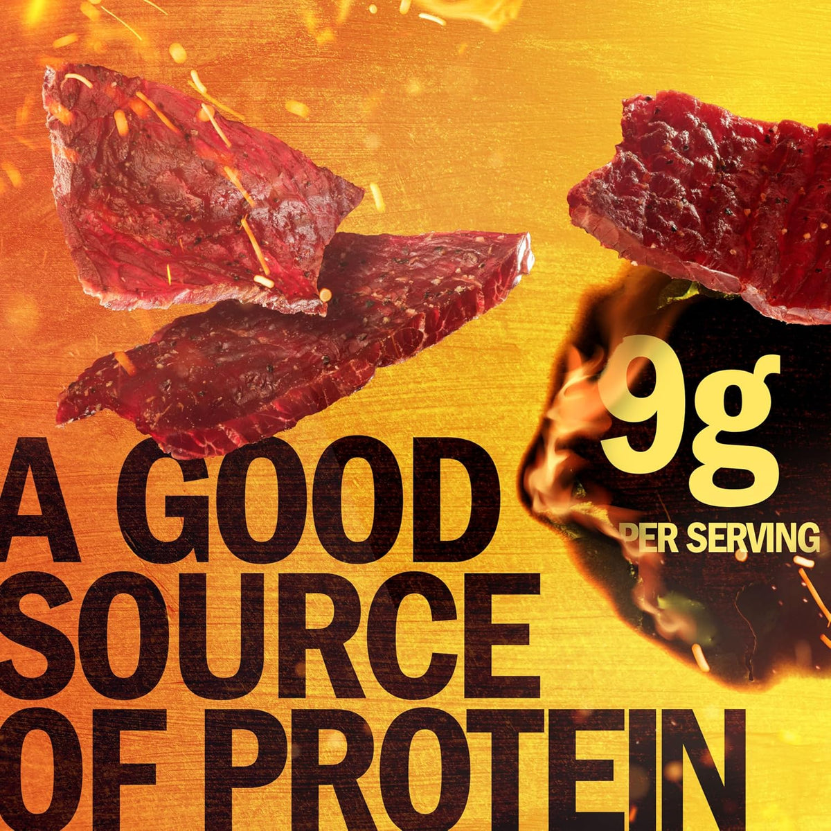 Jack Link's 8 oz beef jerky with 9g protein per serving