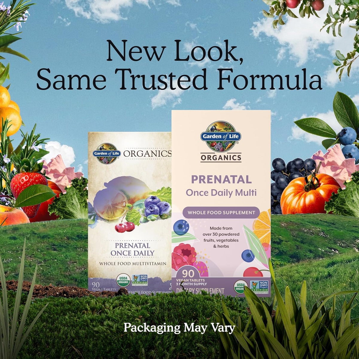 Garden of Life prenatal vitamins with folate and iron