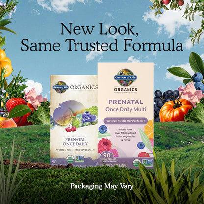 Garden of Life prenatal vitamins with folate and iron