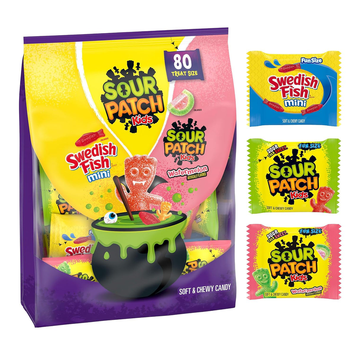 Individually packaged gummy candy assortment 80 count