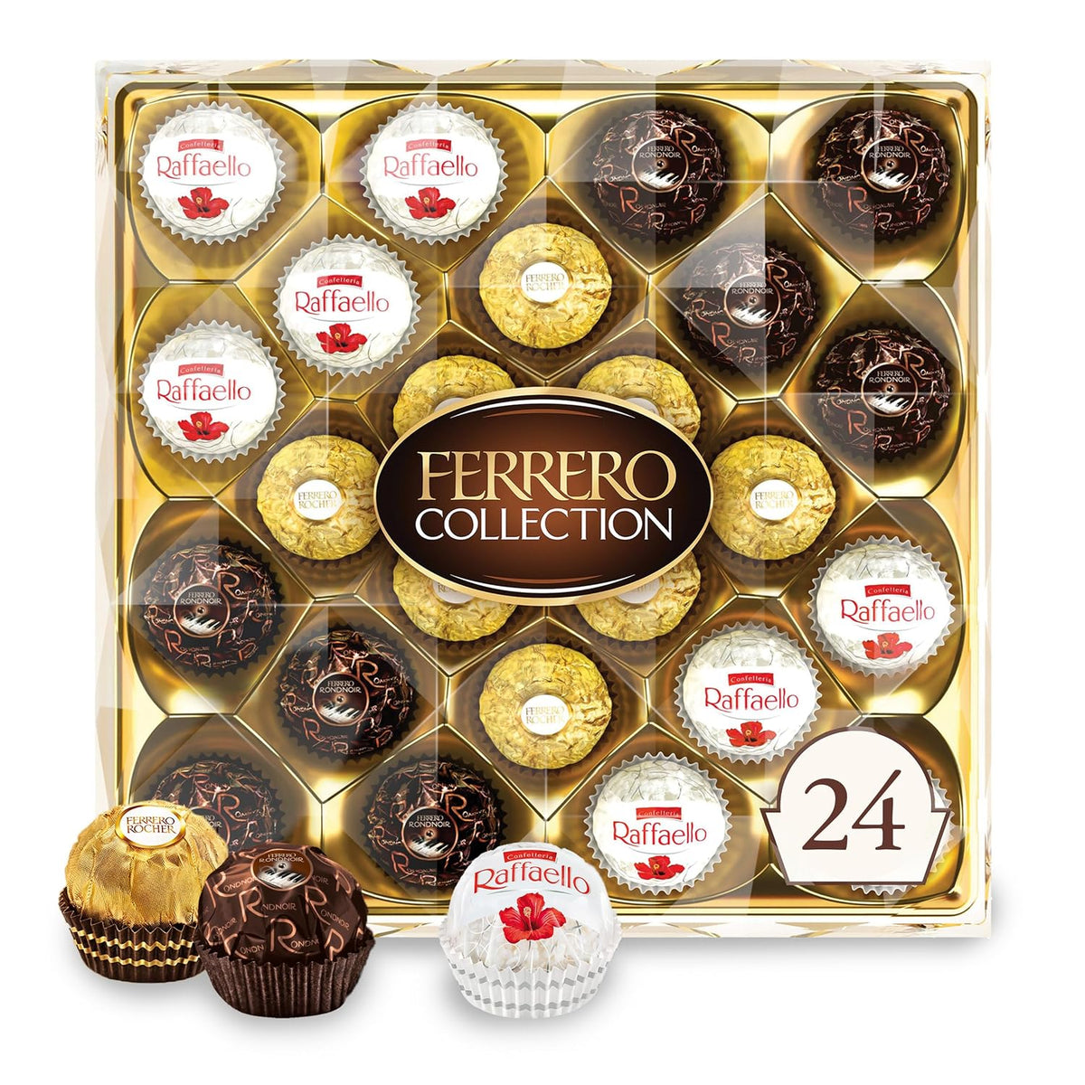 Ferrero Rocher Raffaello and Rondnoir chocolate assortment