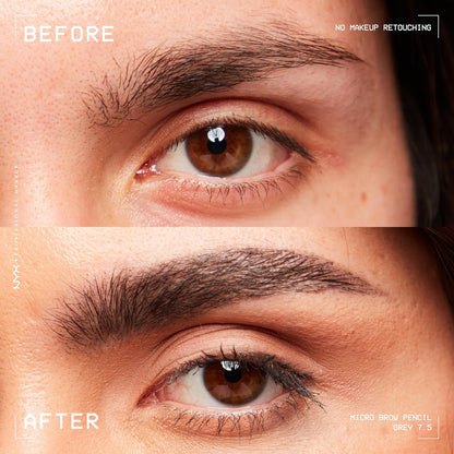 Waterproof vegan eyebrow pencil with spoolie end