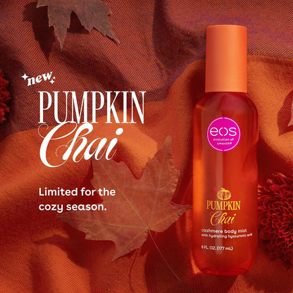 Pumpkin chai body mist with warm gourmand scent