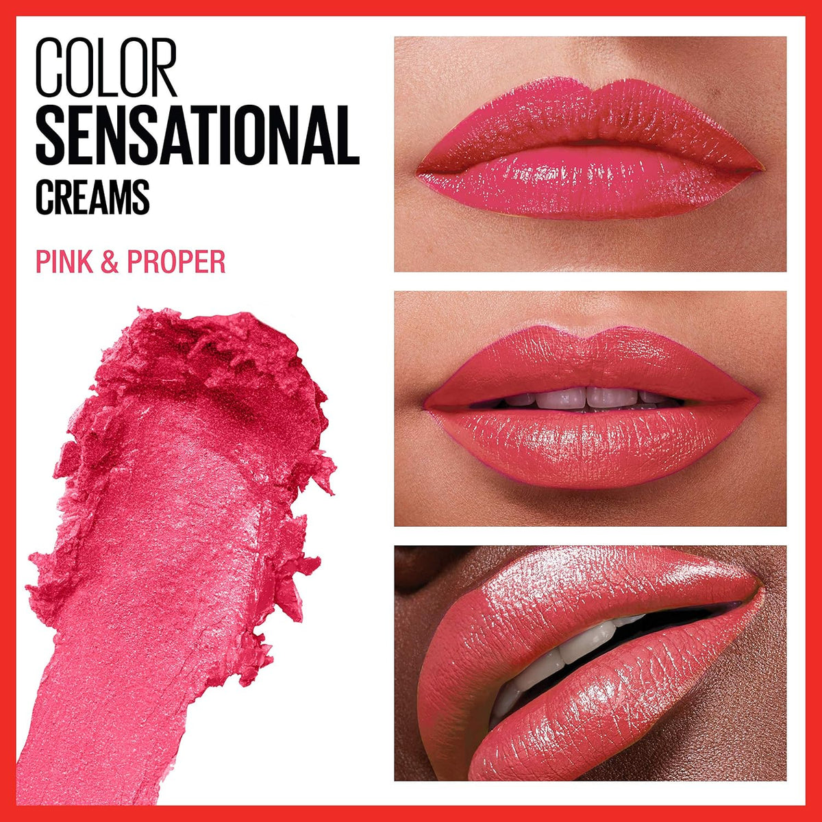 Maybelline cream-finish lip makeup in Pink & Proper