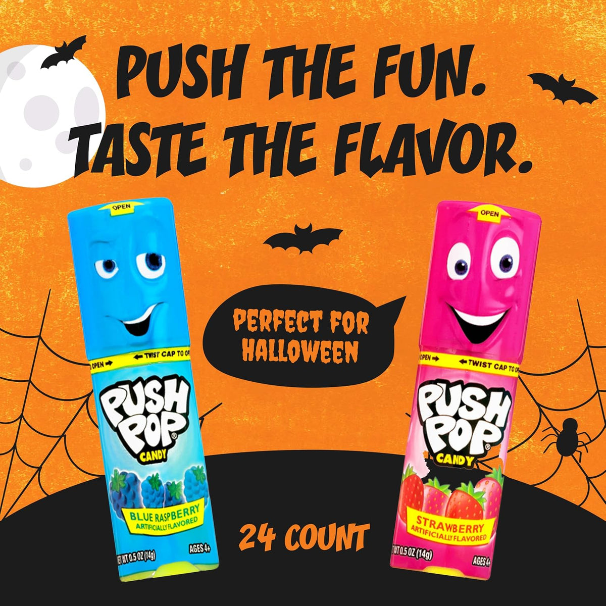 Retro Push Pop candy for Halloween and events