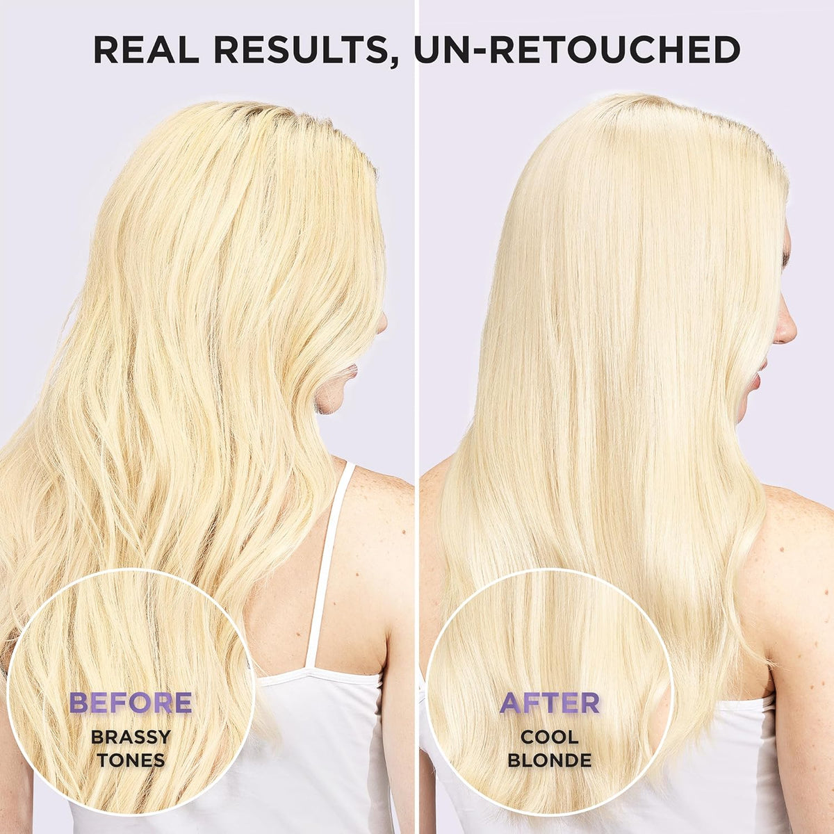 Purple toning shampoo for silver and bleached hair