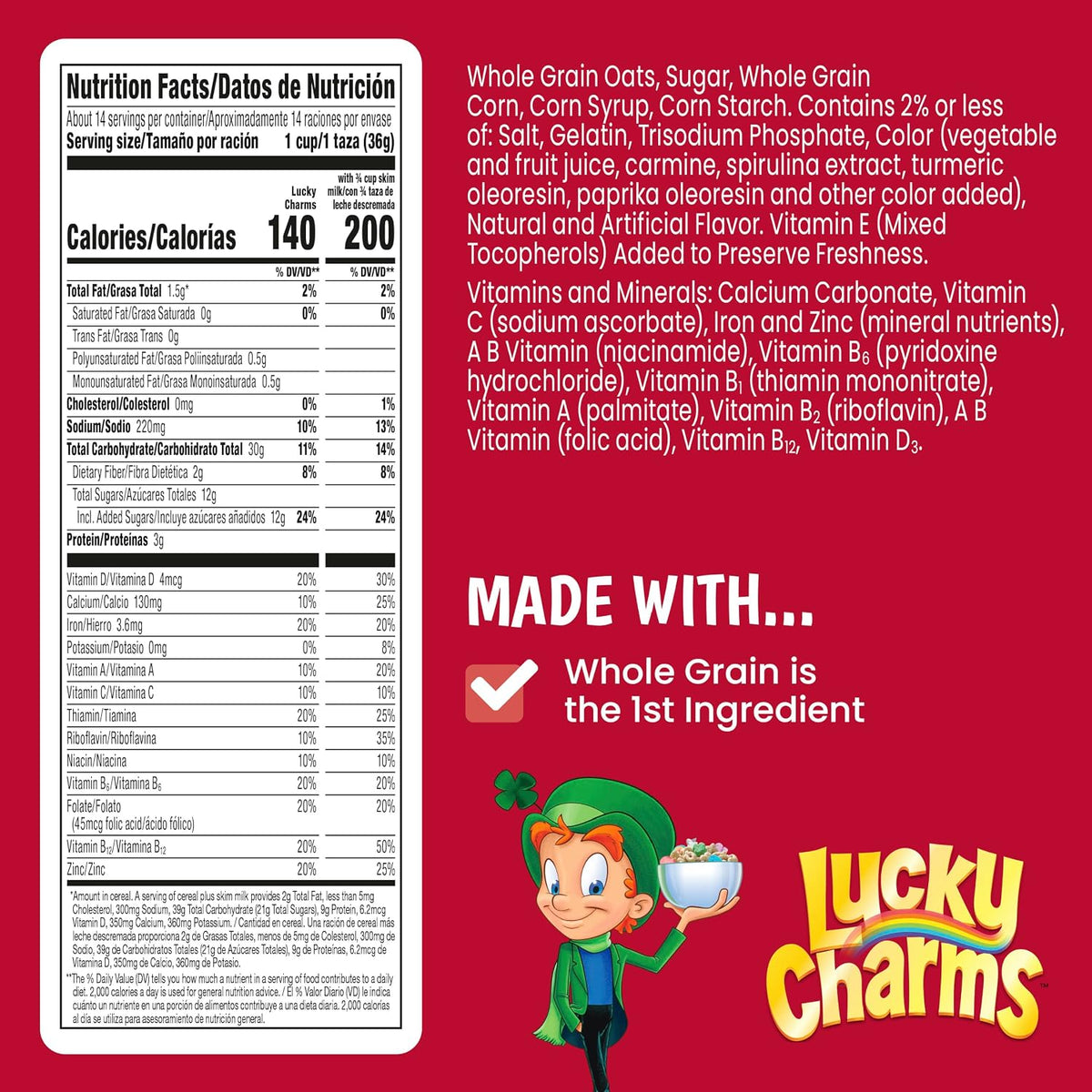 Gluten free frosted cereal with colorful marshmallows
