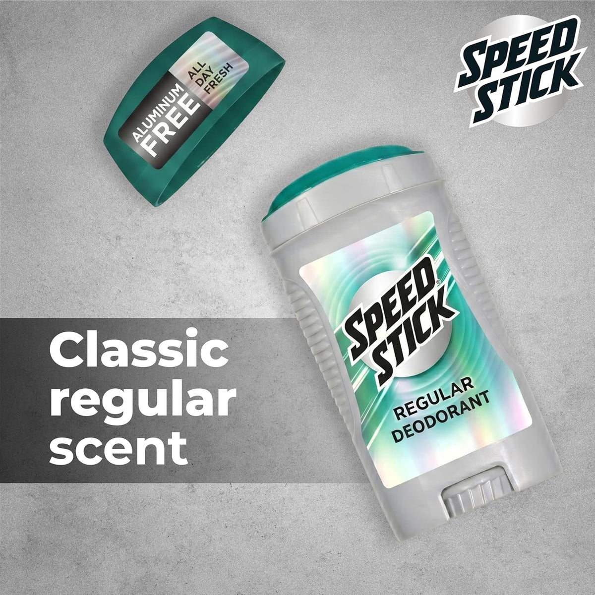 Four pack of Speed Stick men's daily deodorant