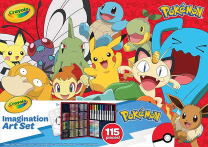 Pokémon themed Crayola art case with coloring supplies