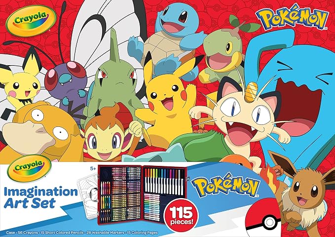 Crayola Pokémon Imagination Art Set 115 piece kids art kit
