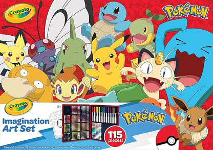 Crayola Pokémon Imagination Art Set 115 piece kids art kit