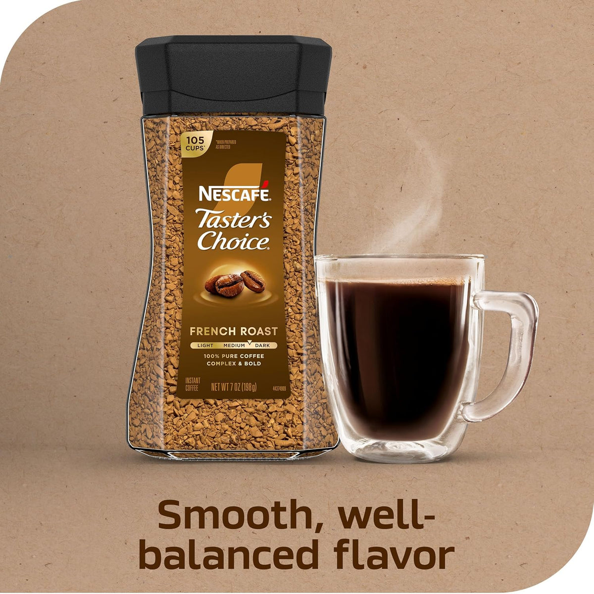 Taster's Choice smoky French Roast coffee jars