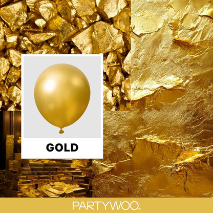 PartyWoo gold balloons for party arches and garlands